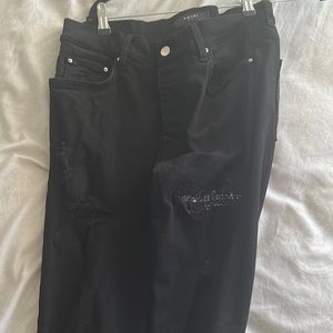 Black Amiri Jeans Bandana Printed